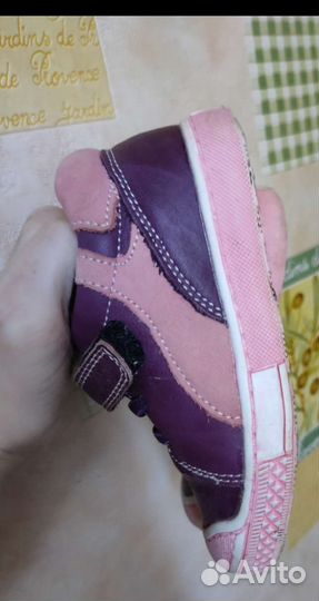 Кеды (кроссовки) для девочки из нат. кожи, 24 р