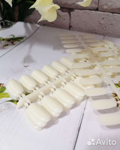 Типсы отрывные с плоским основанием, 120 штук