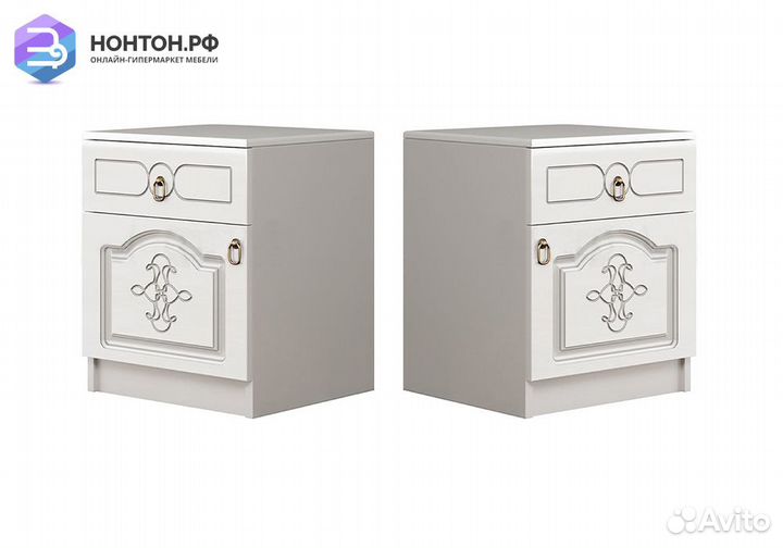 Комплект тумб Каролина белый глянец / белый