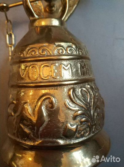 Колокол большой настенный латунь