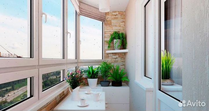 Балкон пластиковый под ключ