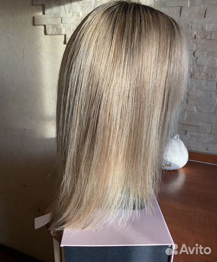 Парик полусистема из натуральных волос