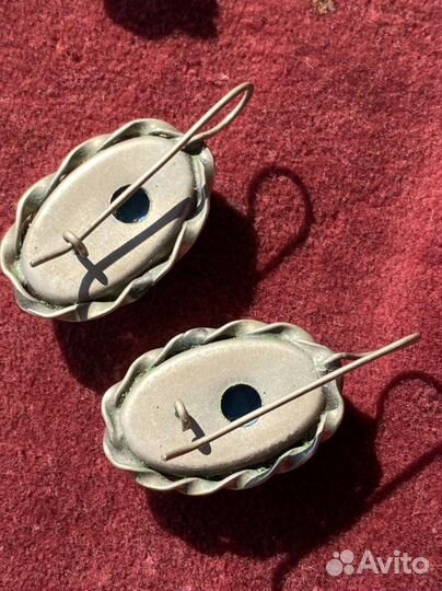 Серьги бижутерия чешская бусы