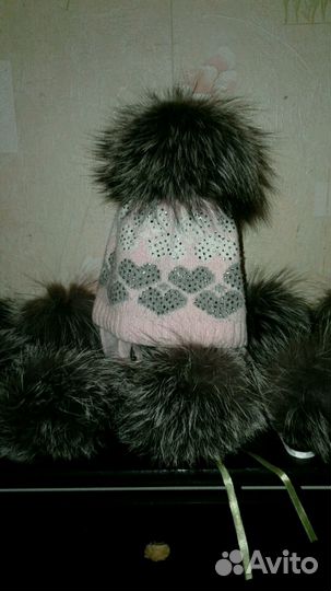 Помпоны натуральный мех