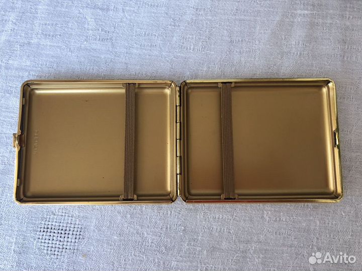 Портсигар кожа черный