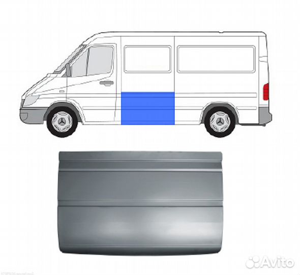Панель левая Mercedes Sprinter 1995-2006 75см (Pot