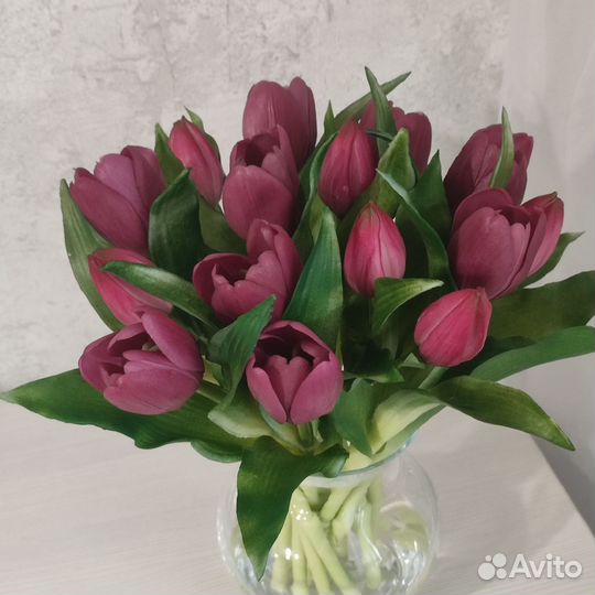 Тюльпаны с имитацией воды