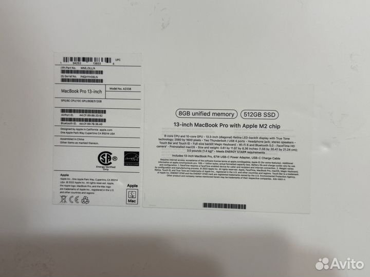 Macbook pro 13 m2 512gb