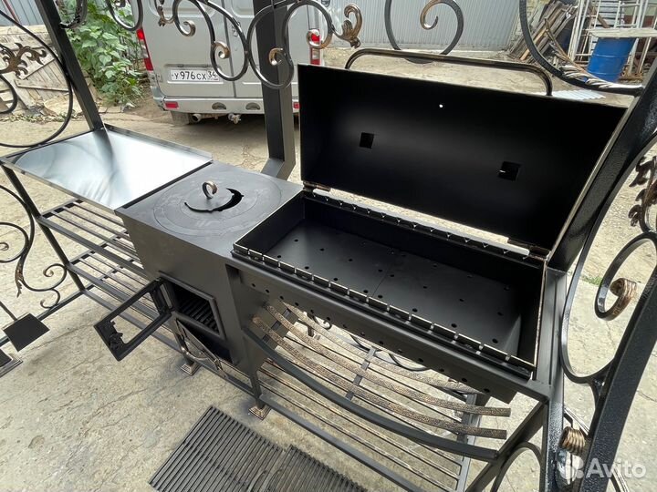 Гриль-барбекю-3мм. № 0561/344 с навесом и мангалом