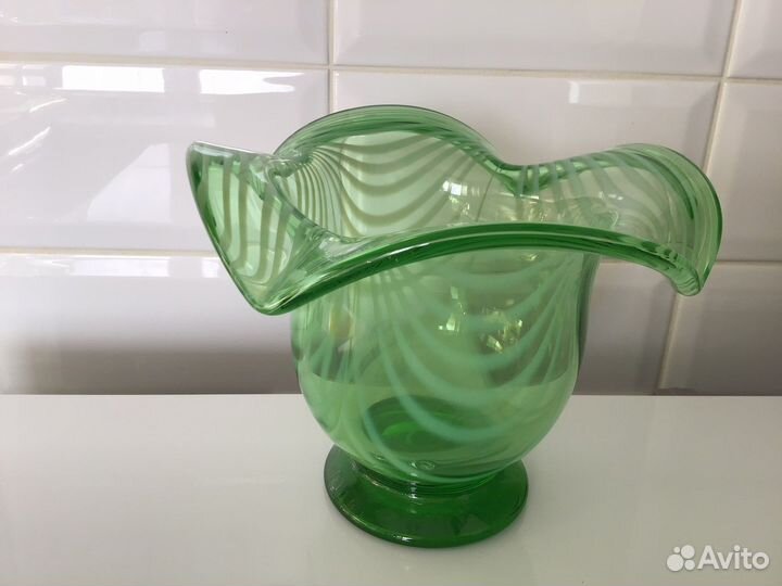 Ваза цветное стекло 70 гг