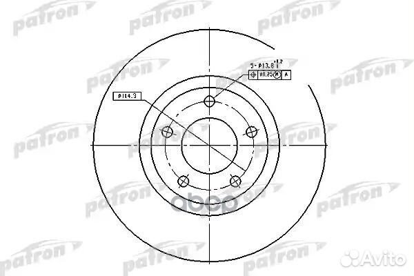 Диск тормозной передн mazda: 3 03, 3 седан 04