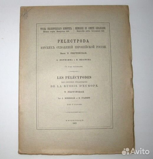 Pelecypoda юрских отложений. №5. Pectinidae. 1917г