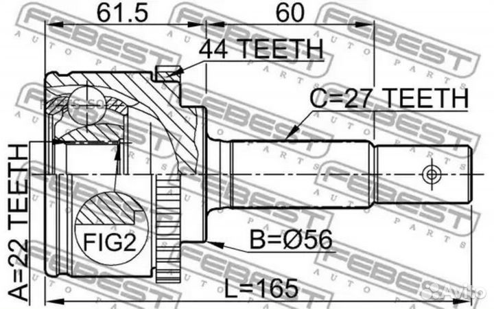 ШРУС наружный 0210P11A44