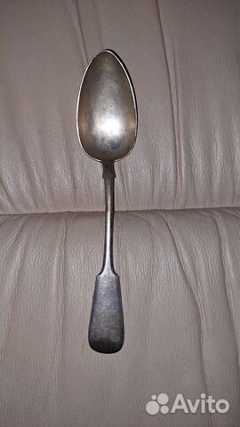 Антиквариат. Серебряная столовая ложка. нп. 84 пр