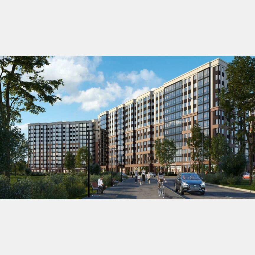 1-к. квартира, 34,7 м², 2/12 эт.