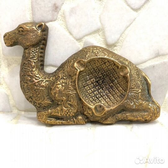 Верблюд подставка пепельница латунь бронза Англия