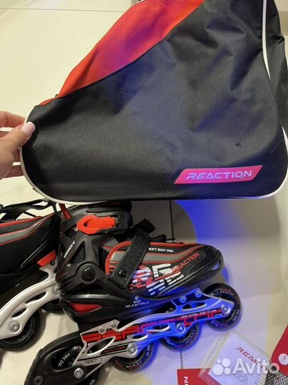 Роликовые коньки детские 31-36 р Reaction