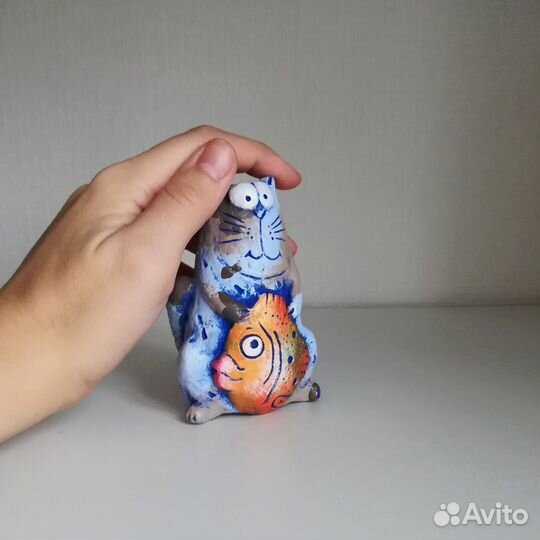 Сувениры фигурки котов и животных полимерная глина