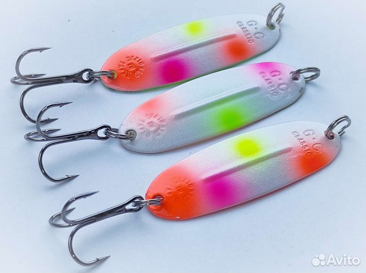 Блесна Williams Wabler(реплика) glow Печёнкин, 3шт