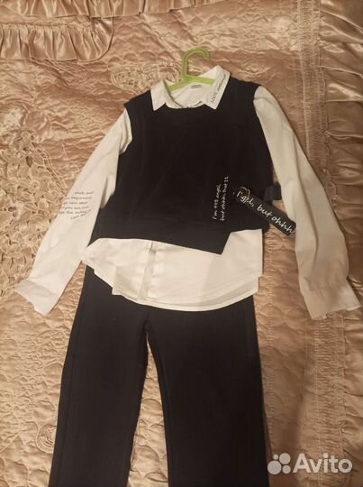 Костюм брючный школьный для девочки рост 140 146