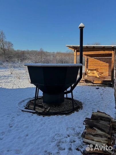 Банный чан на дровах