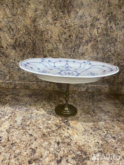 Винтаж: Ваза для фруктов индийский узор