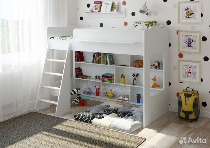 Кровать чердак Легенда 26.1 Белая