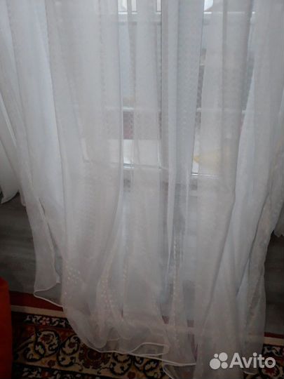 Белая органза новая готовая 3.80 м