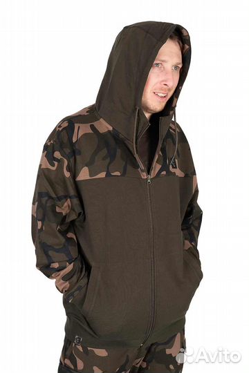 Толстовка FOX LW khaki/camo split ZIP hoody