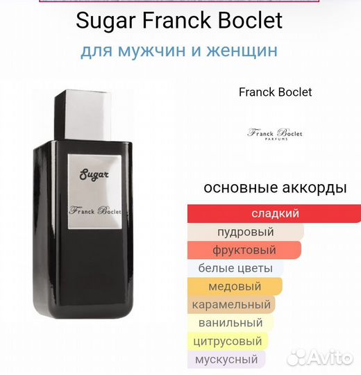 Franck boclet sugar тестер 40 мл