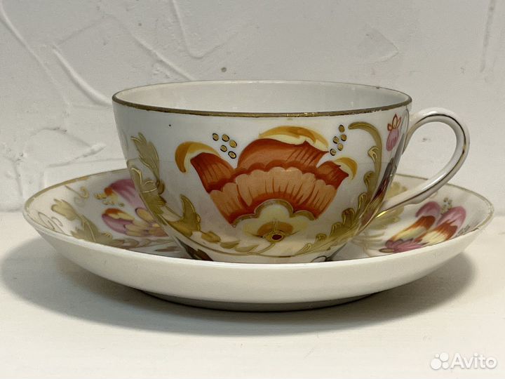 Редкая чайная пара Маки, Вербилки, 1940-е годы