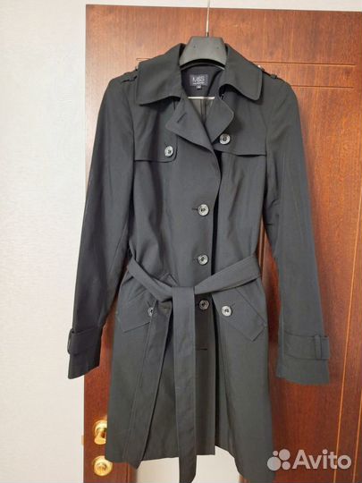 Плащ тренч Marks & Spencer 44 черный женский