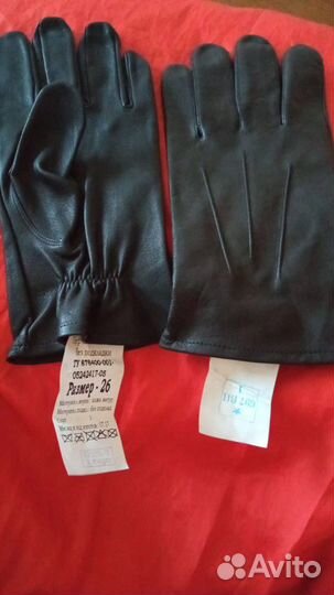 Мужские кожаные перчатки новые