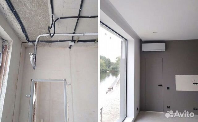 Закладка трассы под кондиционер сплит систему