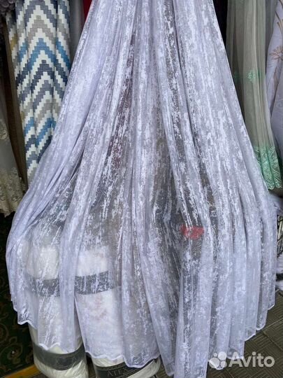 Тюль жаккард мрамор