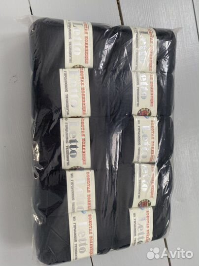 Leto Пряжа хлопок. Чёрная