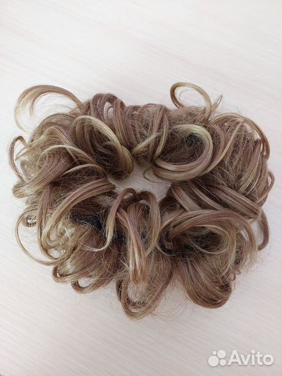 Шиньон, резинка, накладка на волосы, челка