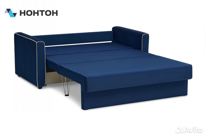 Диван еврокнижка Леон темно-синий