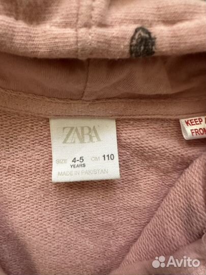 Кофта для девочки на молнии Zara р 4/5 лет