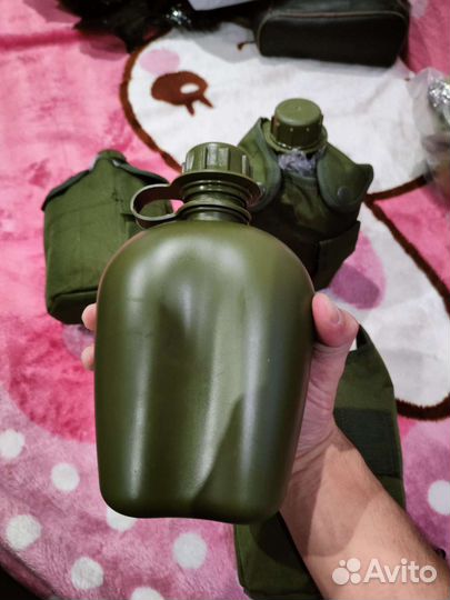 Фляжка армейская с ёмкостью для еды