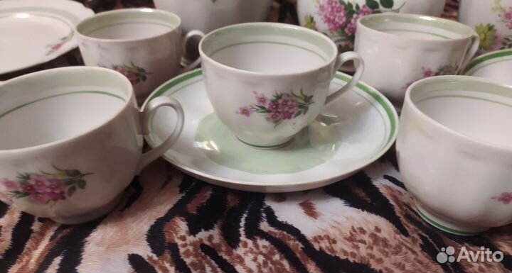 Часть сервиза Дулёво СССР