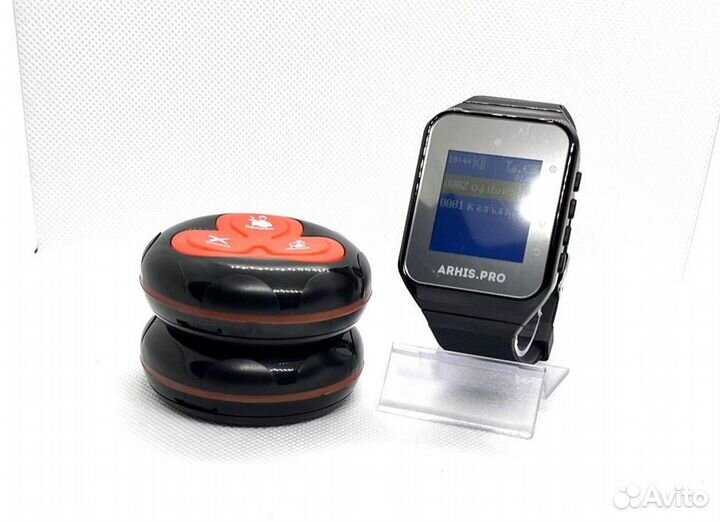 Кнопка вызова официанта с часами для кафе, баров