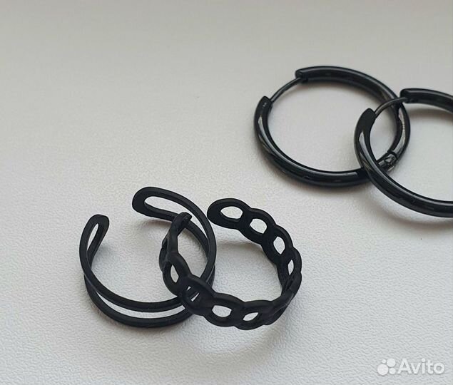 Серьги кольца женские