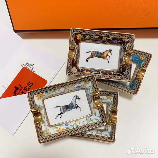 Пепельницы фарфоровые набор Hermes cheval D'orient