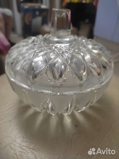 Масленка хрустальная