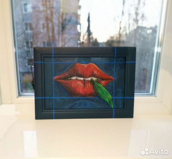 Картина на холсте в раме авторская Интерьерная