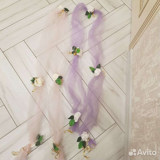 Ленты на свадебное авто