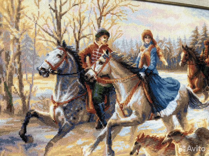 Картина вышитая крестом ручная работа