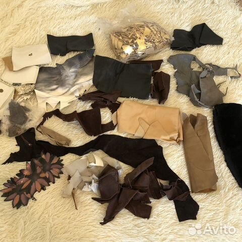 Обрезки натуральной кожи