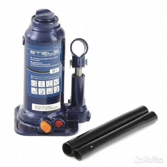 Домкрат гидравлический бутылочный Stels 51144, 2 т